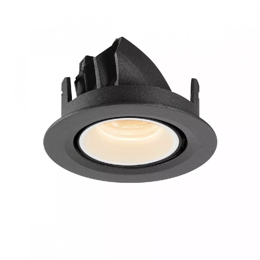 SLV Numinos Gimble XS LED Deckeneinbauleuchte 7W 650lm 2700K 40° dreh- und schwenkbar schwarz/weiß