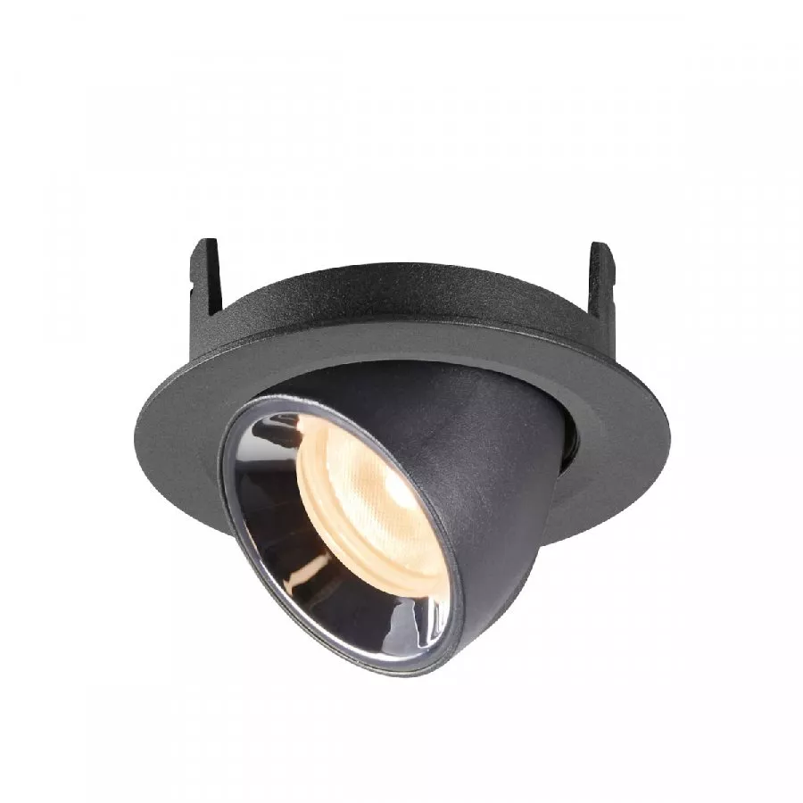 SLV Numinos Gimble XS LED Deckeneinbauleuchte 7W 670lm 2700K 55° dreh- und schwenkbar schwarz/chrom