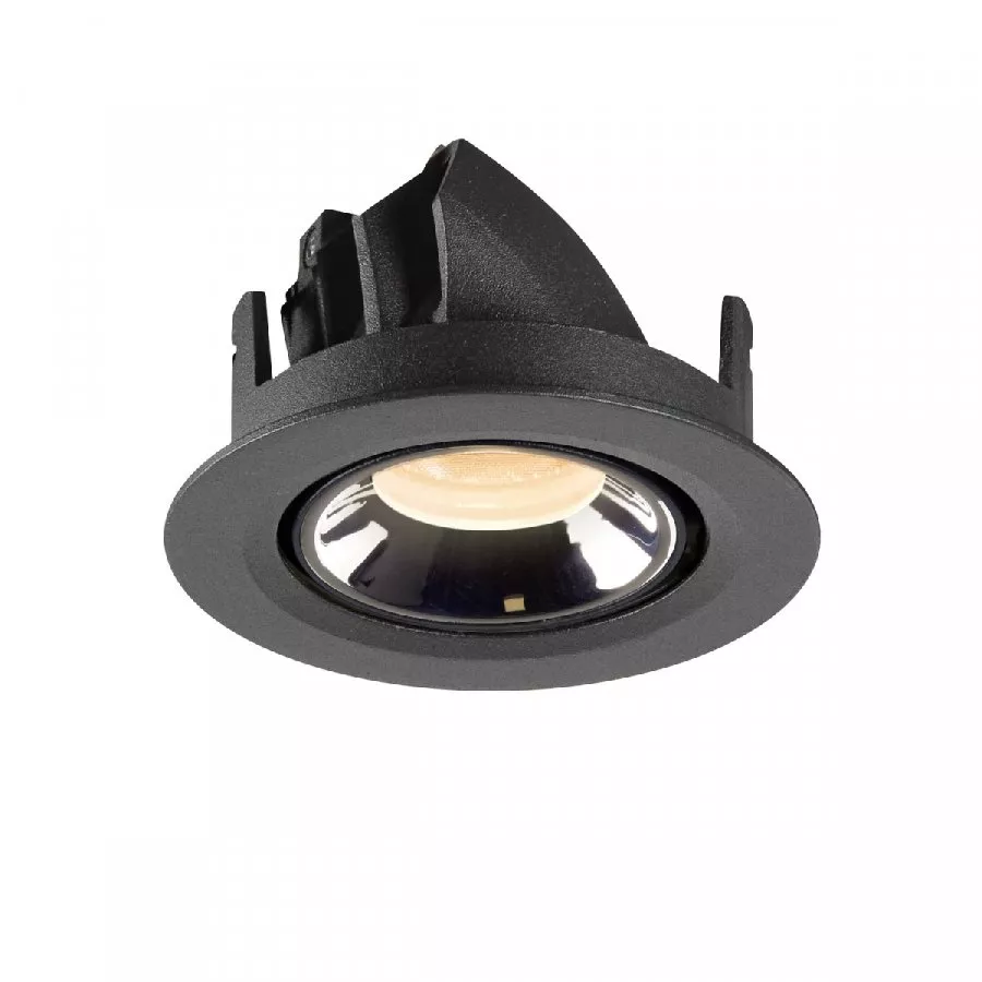 SLV Numinos Gimble XS LED Deckeneinbauleuchte 7W 670lm 2700K 55° dreh- und schwenkbar schwarz/chrom