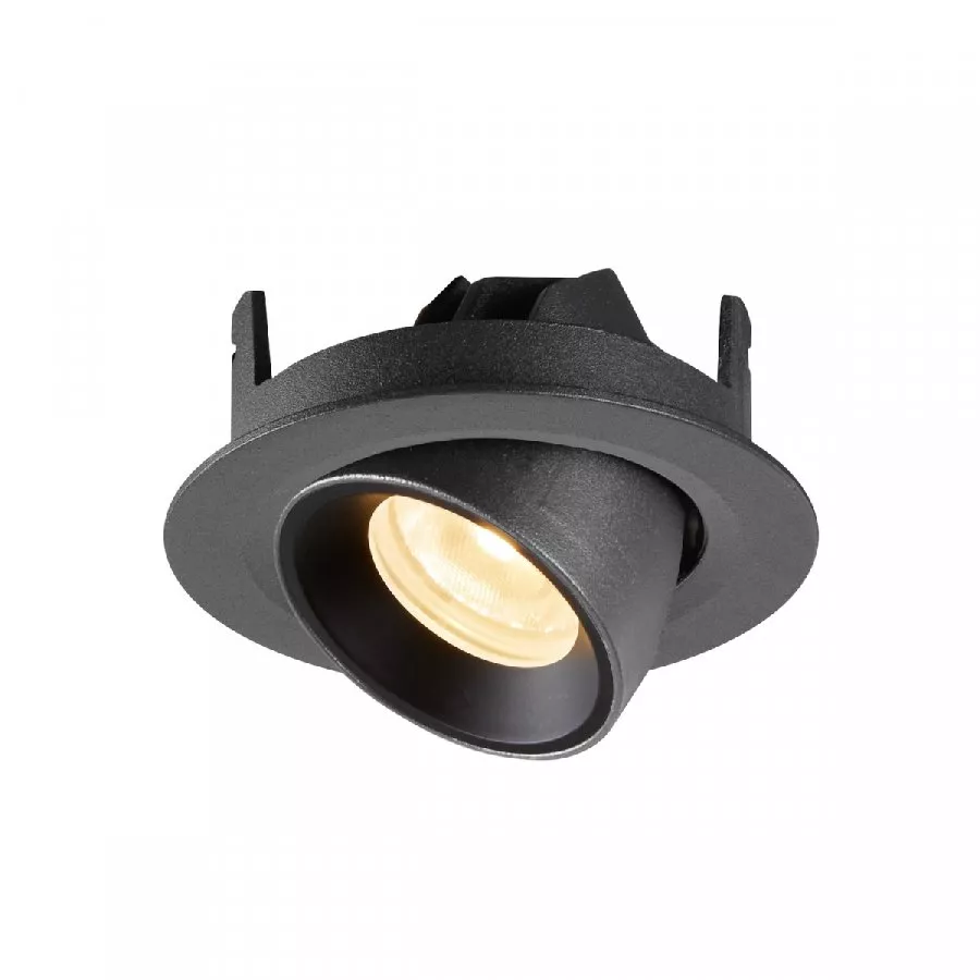 SLV Numinos Gimble XS LED Deckeneinbauleuchte 7W 690lm 3000K 55° dreh- und schwenkbar schwarz/schwarz