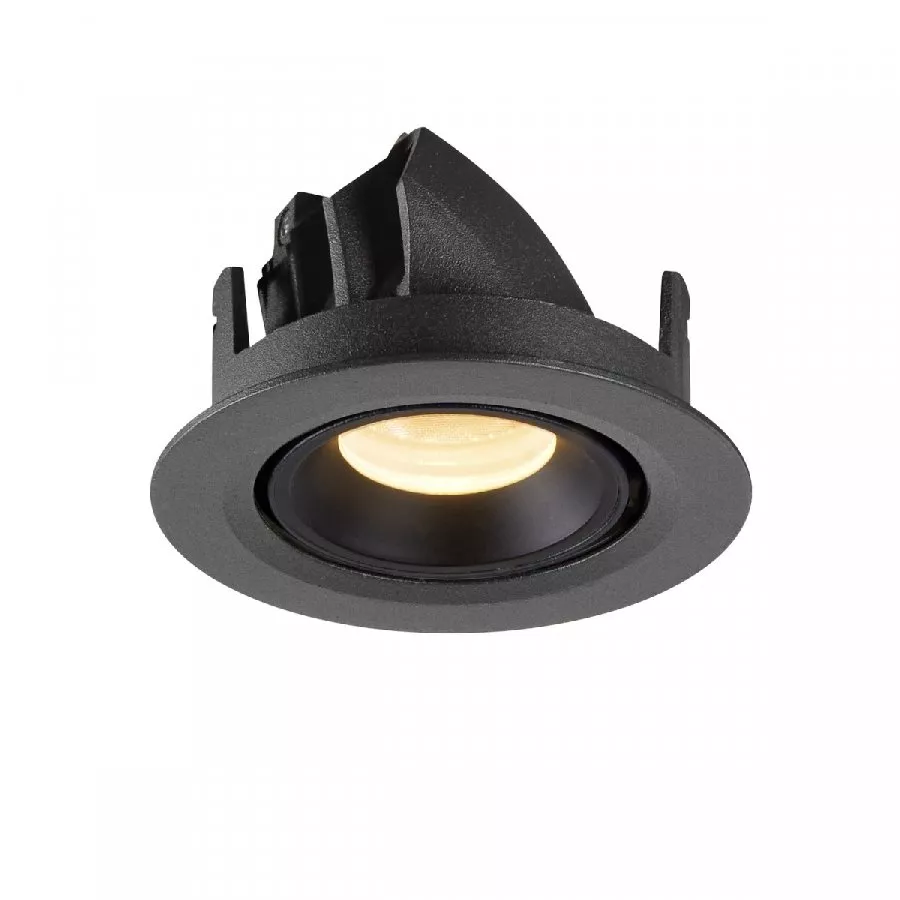 SLV Numinos Gimble XS LED Deckeneinbauleuchte 7W 690lm 3000K 55° dreh- und schwenkbar schwarz/schwarz