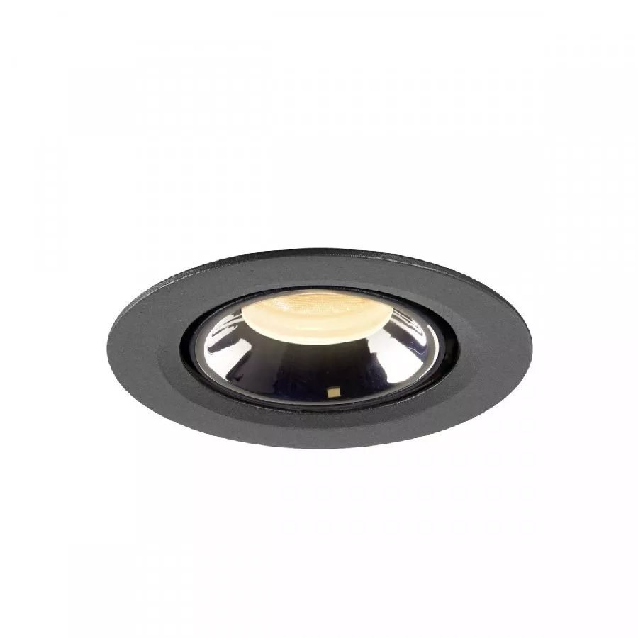 SLV Numinos Gimble XS LED Deckeneinbauleuchte 7W 720lm 3000K 55° dreh- und schwenkbar schwarz/chrom