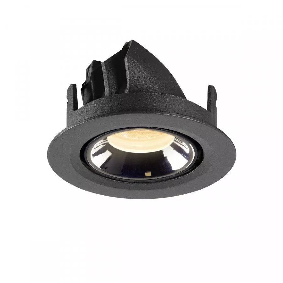 SLV Numinos Gimble XS LED Deckeneinbauleuchte 7W 720lm 3000K 55° dreh- und schwenkbar schwarz/chrom