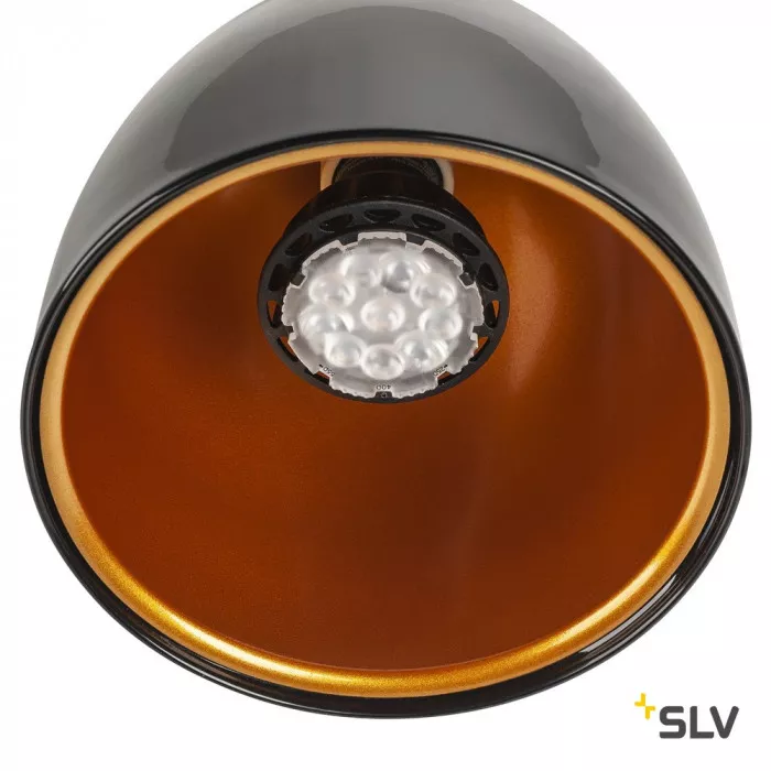 SLV Para Cone 14 QPAR51 3 Phasen System Leuchte schwarz/gold