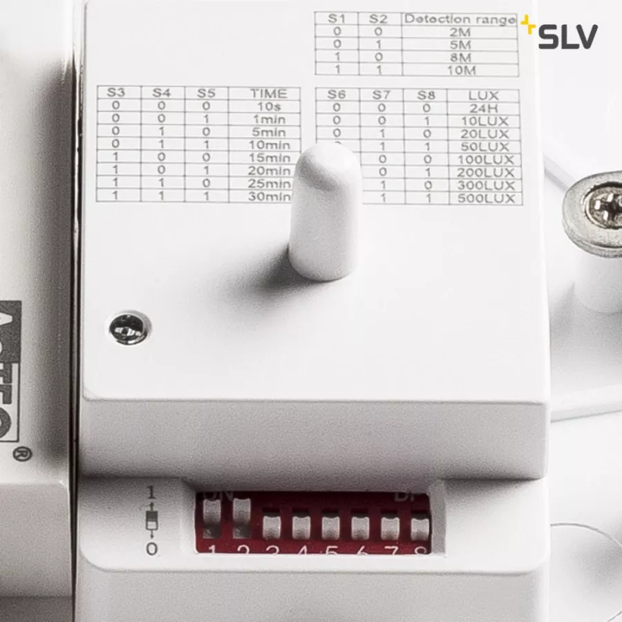 SLV Ruba 10 Sensor LED Outdoor Wand- und Deckenaufbauleuchte weiß IP65 3000/4000K