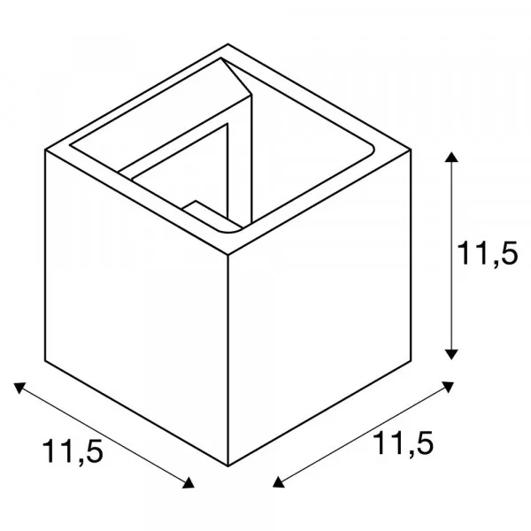 SLV Solid Cube Wandleuchte G9 grau aus Beton