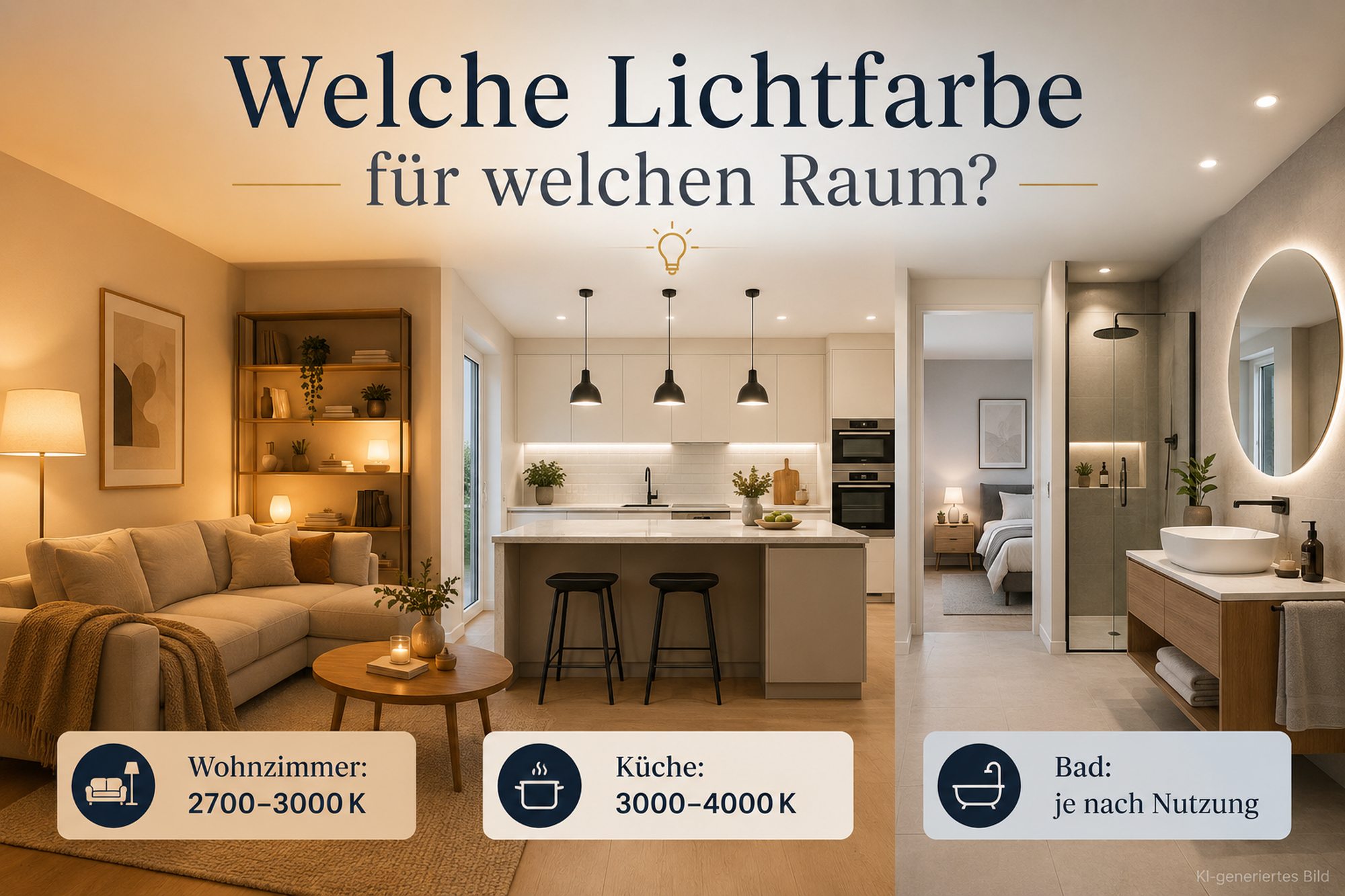 Welche Lichtfarbe f�r welchen Raum