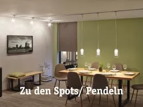 Zu den Paulmann URail Spots und Pendeln