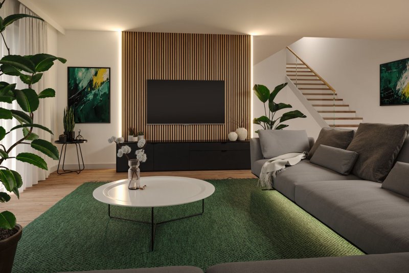 LED-Profile f�r indirekte Beleuchtung an Wand und Decke