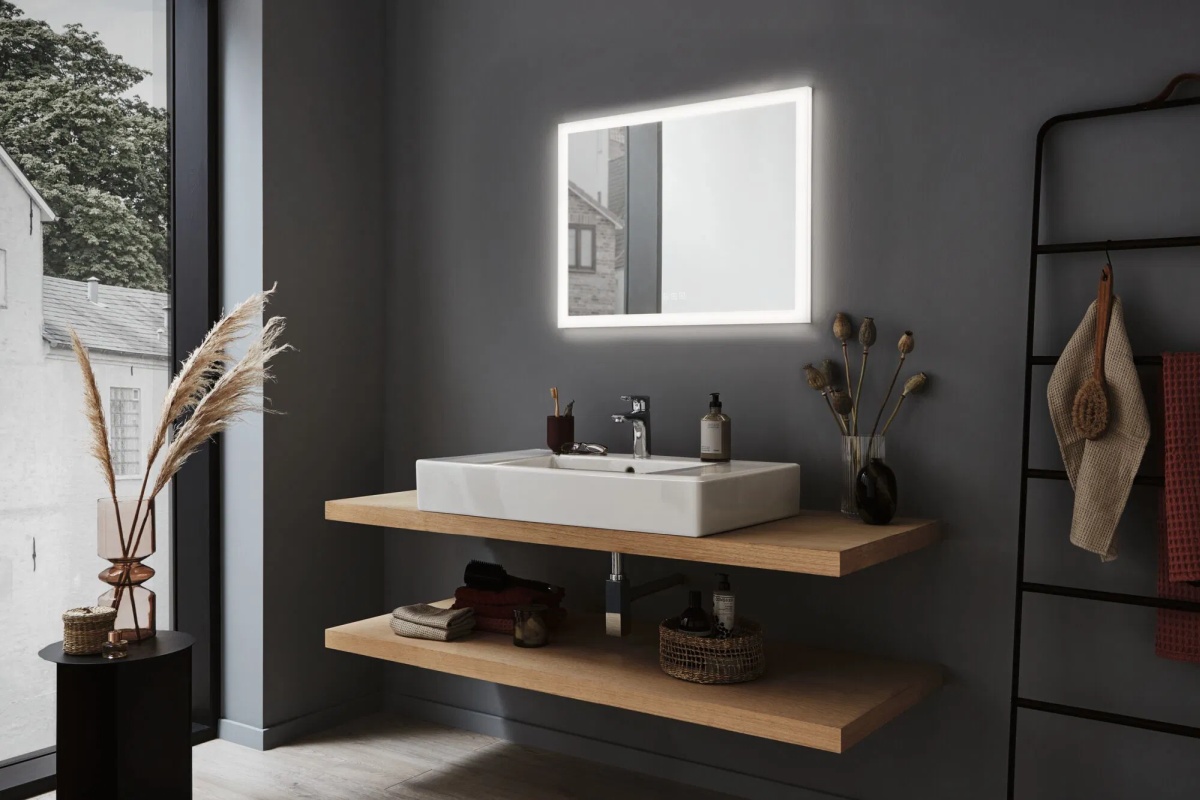 Paulmann Mirra LED-Leuchtspiegel mit White Switch, Touchdimmer und Heizfunktion