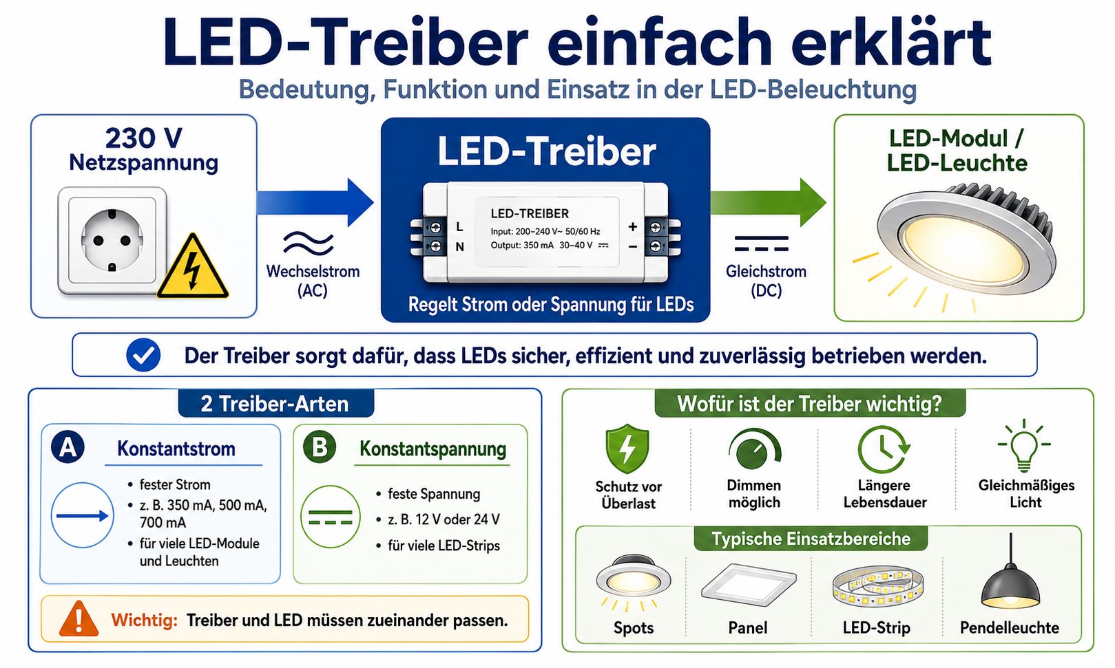 Treiber � Bedeutung, Funktion und Einsatz in der LED-Beleuchtung