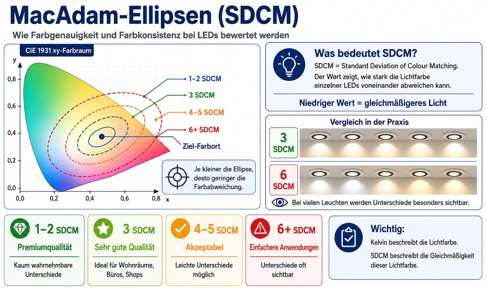 MacAdam-Ellipsen (SDCM)
