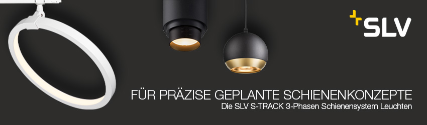 SLV S-Track 3-Phasen Schienensystem Leuchten