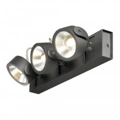 SLV Kalu Wand- und Deckenleuchte dreiflammig LED 3000K schwarz 1000131