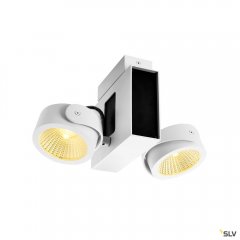 SLV Tec Kalu CW LED Deckenaufbauleuchte double wei�/schwarz 24� 3000K