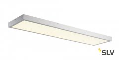 SLV Panel 1200x300mm LED Deckenaufbauleuchte 45W 3400lm silbergrau 4000K dimmbar