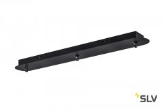 SLV Fitu 3er Deckenrosette lang schwarz inkl. Zugentlastung