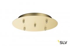 SLV Fitu 5er Deckenrosette rund soft gold inkl. Zugentlastung