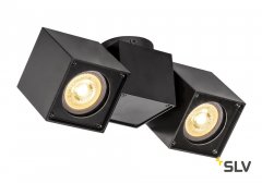 SLV Altra Dice Wand- und Deckenaufbauleuchte double QPAR51 schwarz