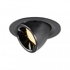 SLV Numinos Gimble M LED Deckeneinbauleuchte 17,5W 1550lm 3000K 55� dreh- und schwenkbar schwarz/chr