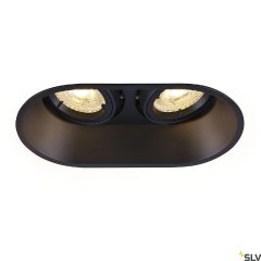 SLV Horn double QPAR51 Deckeneinbauleuchte schwarz