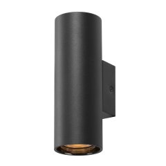 SLV Asto Tube Wandaufbauleuchte zylindrisch GU10 max. 2x10W schwarz