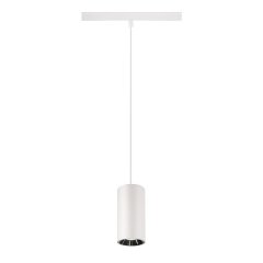 SLV Numinos S 48V Pendelleuchte, Pendell�nge 150 cm, 4000 K, 55�, DALI 2, matt wei� / gl�nzend chrom
