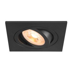 SLV New Tria 75 Deckeneinbauleuchte quadratisch max. 10W GU10 schwarz