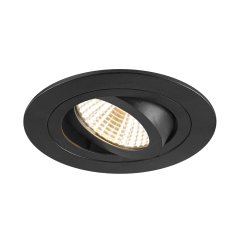 SLV New Tria 75 Deckeneinbauleuchte 8,3W 750lm 3000K 38� IP 20 rund schwarz