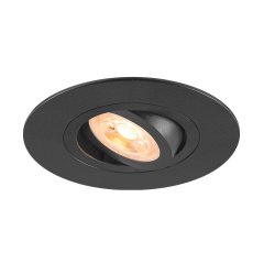 SLV New Tria 75 XL Deckeneinbauleuchte rund max. 10W GU10 schwarz