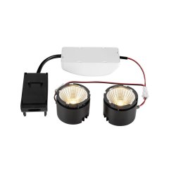 SLV New Tria 155 DOUBLE LED-Modul, 3000 K, 38�, PHASE, schwarz