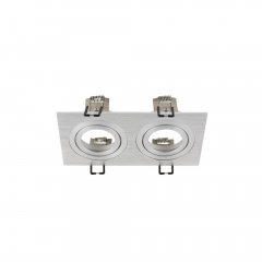 SLV New Tria 155 Deckeneinbauring, L: 17 B: 9 H: 4 cm, zweiflammig, IP 20, aluminium