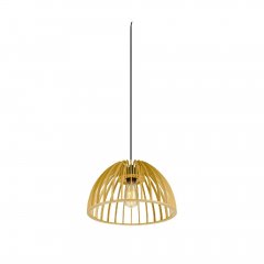 SLV WUD Pendelleuchte E27 half round offenes Kabelende Holz