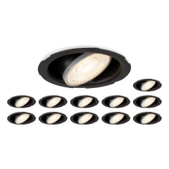 SLV Universal Downlight Phase Einbauleuchte 12er Set IP20, starr/schwenkbar, 7 W, 2700/3000/4000/650