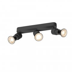 SLV Puri 2.0 Basic Wand- und Deckenaufbauleuchte, long, rund, 3 x max. 6 W GU10, schwarz