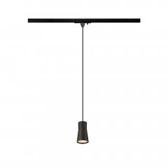 SLV Puri 2.0 Cone 1-Phasen System Pendelleuchte GU10 Pendell�nge 200 cm 1x max. 6W schwarz