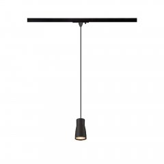 SLV Puri 2.0 Dome 1-Phasen System Pendelleuchte GU10 Pendell�nge 200 cm 1x max. 6W schwarz