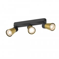 SLV Puri 2.0 Cone Wand- und Deckenaufbauleuchte long 3x max. 6W GU10 schwarz / gold