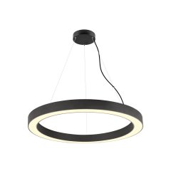 SLV MEDO� RING 90 Pendelleuchte, Pendell�nge 300 cm, 3000/4000 K, 110�, DALI, Touch, schwarz