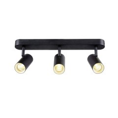 SLV Noblo Wand- und Deckenaufbauleuchte triple rund 2000-3000K 22W Dim-to-Warm Phase 36� schwarz