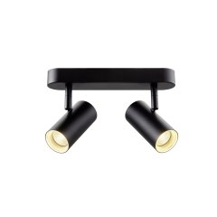 SLV Noblo Wand- und Deckenaufbauleuchte double rund 3000K 12W Phase 32� schwarz