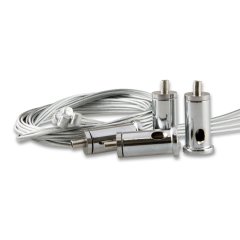 IsoLED Seilabh�ngung \(4 Stk\) mit Deckenverschraubung und Gegenst�ck mit Rutschklemme 1,5m
