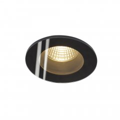 SLV PATTA-I Deckeneinbauleuchte rund mattschwarz 12W 630lm 3000K IP65 114440