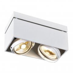 SLV Kardamod Surface Deckenleuchte zweiflammig QPAR111 eckig wei� 117111