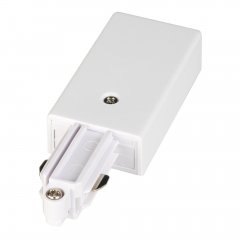 SLV Einspeiser f�r Hochvolt 1Phasen-Aufbauschiene wei� Erde links