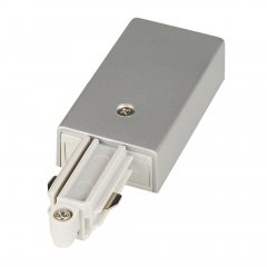 SLV Einspeiser f�r Hochvolt 1Phasen-Aufbauschiene grau Erde links