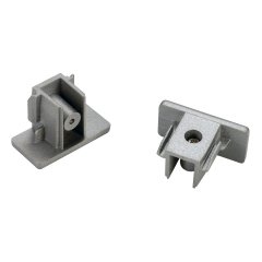 SLV Endkappen f�r Hochvolt 1Phasen-Aufbauschiene grau 2 St�ck