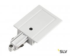 SLV Einspeiser f�r Hochvolt 1Phasen-Einbauschiene wei� Erde links