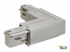 SLV L-Verbinder f�r Eutrac Hochvolt 3Phasen-Aufbauschiene Erde innen grau