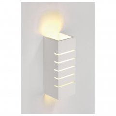 SLV Plastra Wandleuchte eckig 100 Slot wei�er Gips E14